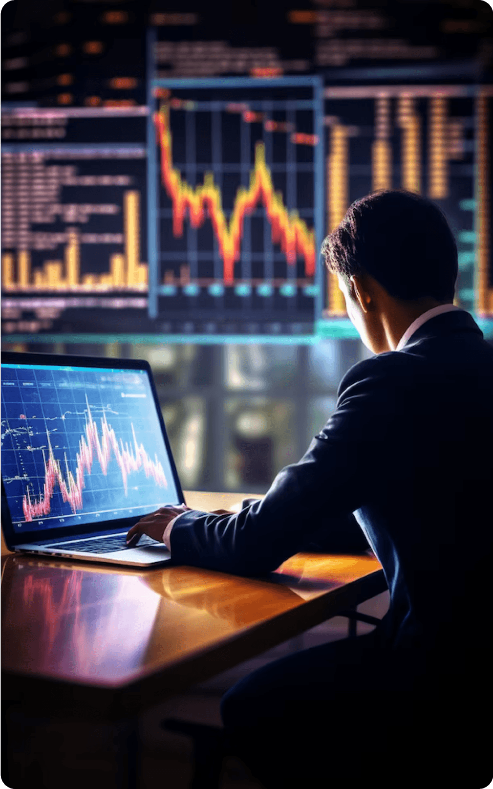 Trader on Laptop